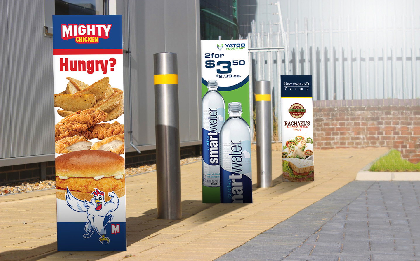 Mighty Chicken Bollard Covers