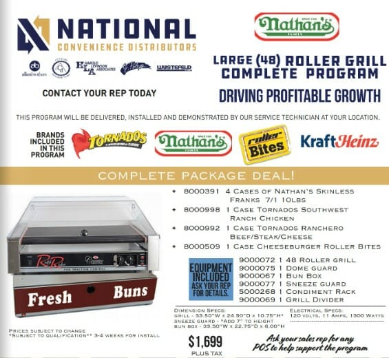NCD Roller Grill Program Deal Tri-State