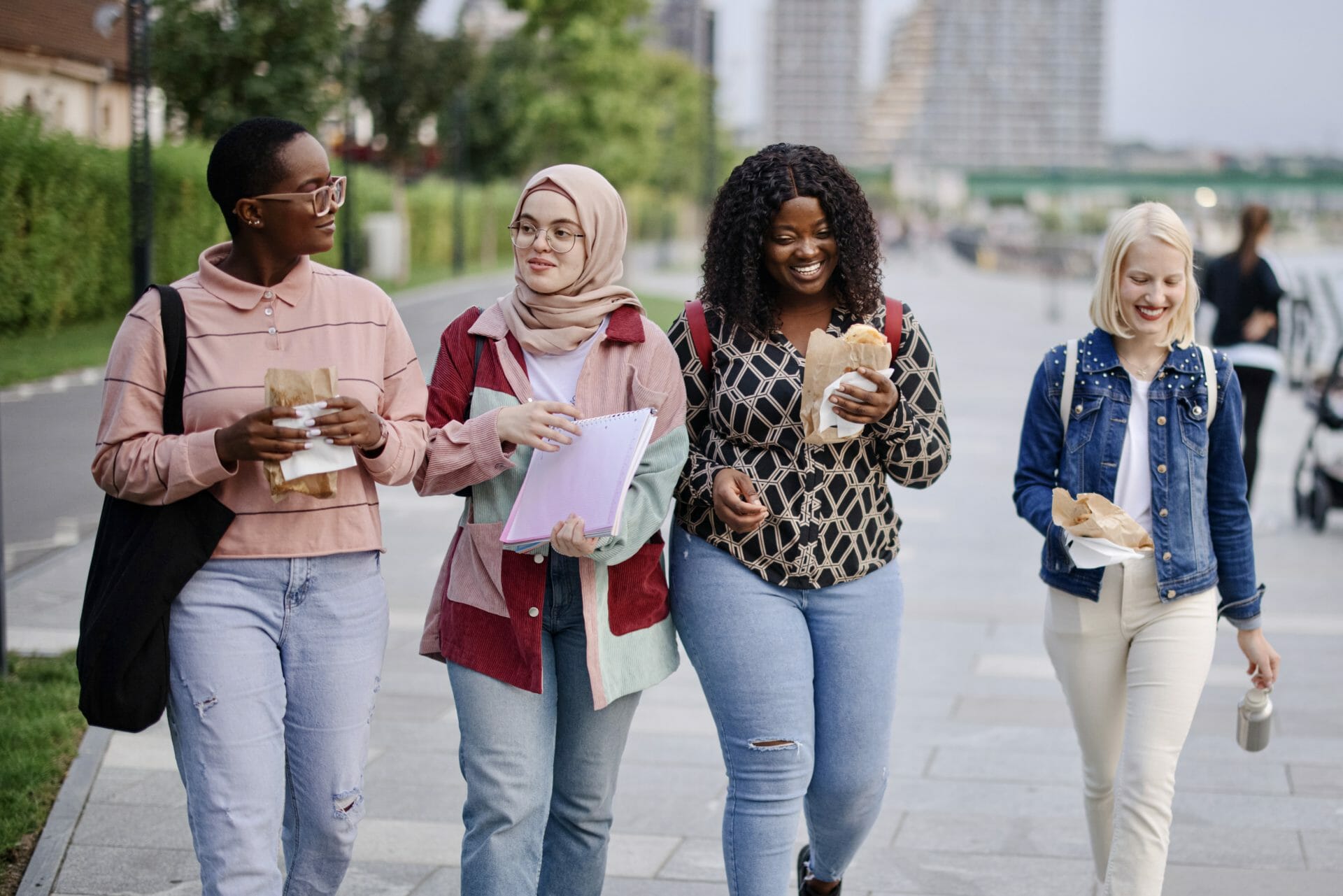 College Students Eating