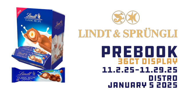 LINDT & SPRUNGLI NOVEMBER 2025 PREBOOK HEADER