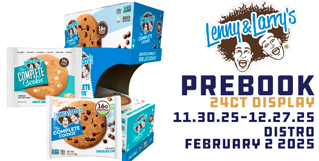LENNY & LARRY'S DECEMBER 2025 PREBOOK HEADER